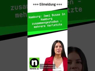 Zwei Busse in Hamburg zusammengestoßen - mehrere Verletzte