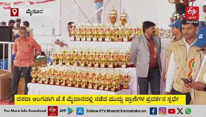 ಮೈಸೂರು ದಸರಾ: ಪ್ರಾಣಿಪ್ರಿಯರ ಗಮನ ಸೆಳೆದ ಮುದ್ದು ಮುದ್ದಾದ ಶ್ವಾನಗಳು