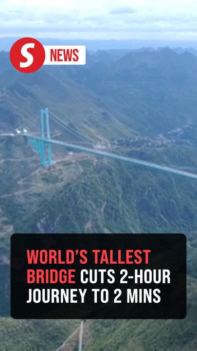 World's tallest bridge opens to traffic in China