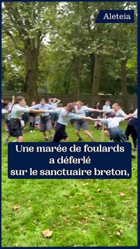 Les scouts et guides d’Europe en nombre à Sainte-Anne-d’Auray !