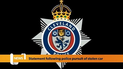 Statement Following Police Pursuit of Stolen Vehicle in Hartlepool