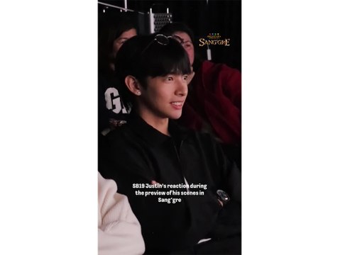 Sang'gre: SB19 Justin's reaction during the preview of his scenes in 'Sang’gre' (Online Exclusive)
