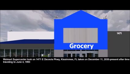 how Walmart Supercenter will look like on 1471 E Osceola Pkwy, Kissimmee, FL when time travel gets invented