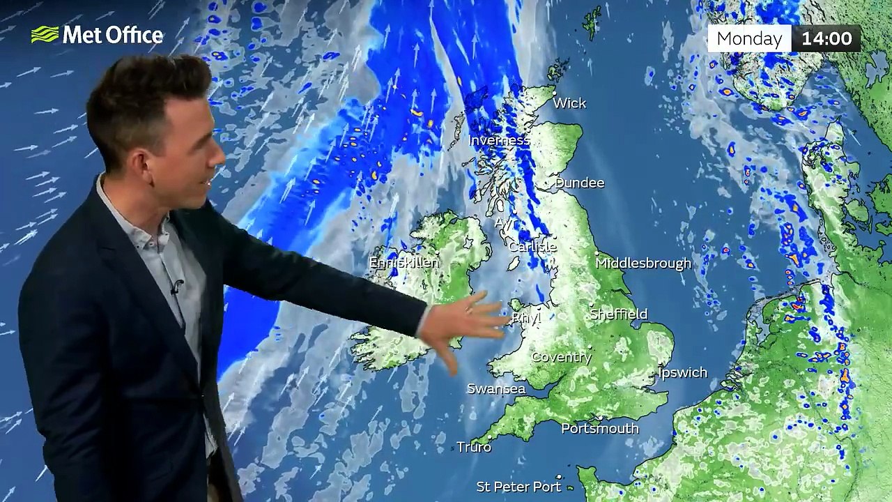 Met Office Monday Afternoon Weather Forecast 29/09/2025