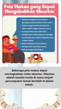 Apa saja Pola Makan yang dapat Menyebabkan Obesitas