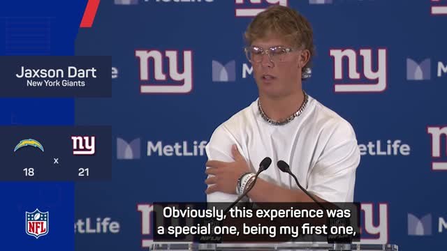 Giants rookie Dart credits Wilson after first start