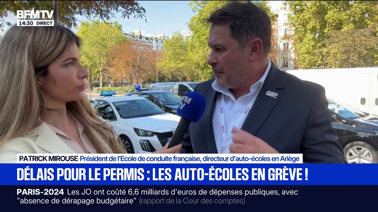 Mobilisation des auto-écoles: "Il y a trop d'attente, il y a trop de délai" déplore Patrick Mirouse, président de l'École de conduite française