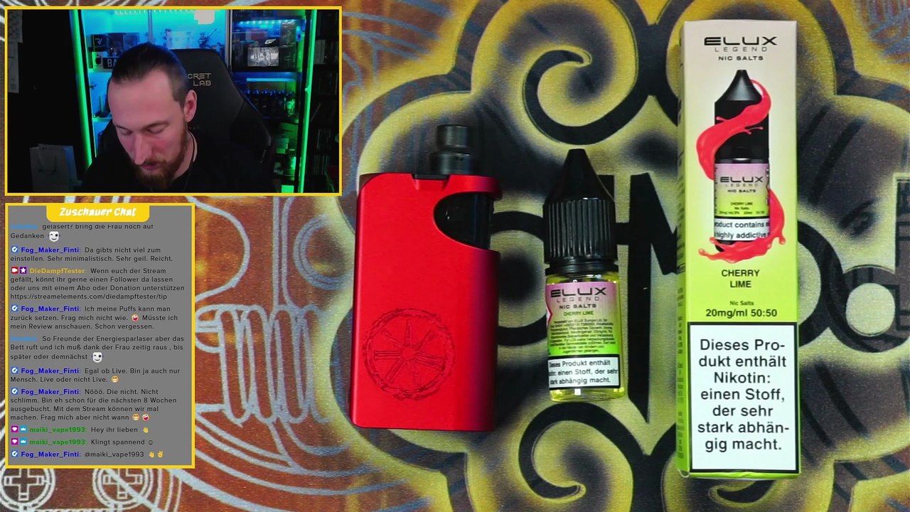 ELUX Cherry Lime Liquid Geschmackstest