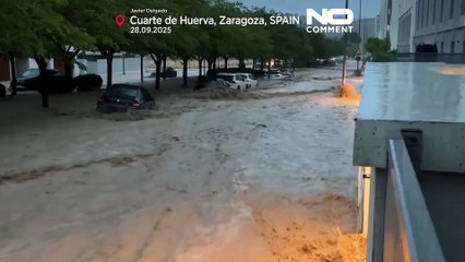 Piogge torrenziali improvvise causano soccorsi ed evacuazioni nel nord della Spagna