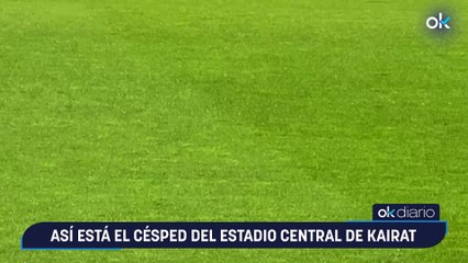 Así está el césped del estadio Central de Kairat