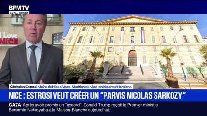 À Nice, le maire Christian Estrosi souhaite donner le nom de Nicolas Sarkozy au parvis de l'Hôtel de police