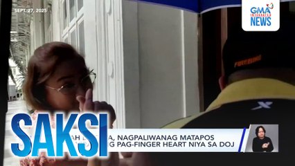 Sarah Discaya, nagpaliwanag matapos mag-viral ang pag-finger heart niya sa DOJ | Saksi
