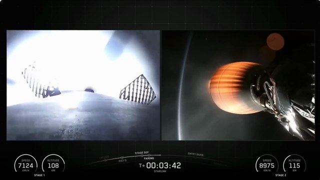 SpaceX launches Starlink satellites at dusk from California, nails landing