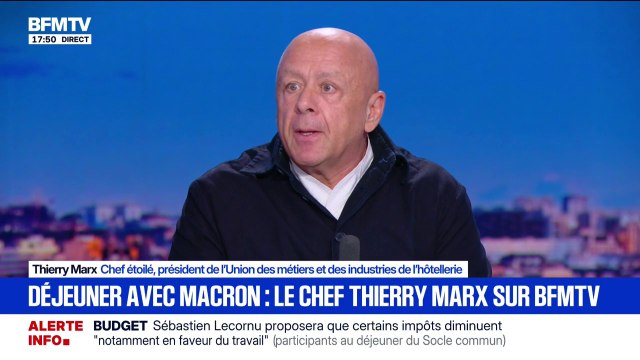 Restauration: Les coûts de production sont tellement élevés que les restaurateurs ne s'en sortent plus , déplore Thierry Marx, chef étoilé