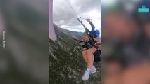Hungover Woman Throws Up While Paragliding
