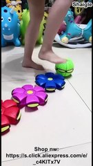 Magic Flying Saucer Ball  | Bouncy Stomp Puzzle Toy Transformation