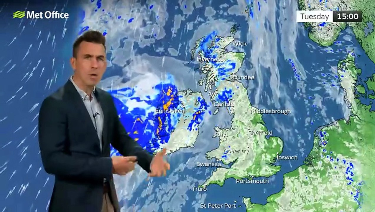 Met Office Monday Evening Weather Forecast 29/09/2025