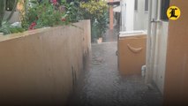 Fuertes lluvias provocan inundaciones en varios sectores de Santiago