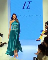 نورة الشيخ تقدّم تصاميم مثالية للمرأة الخليجية في دبي