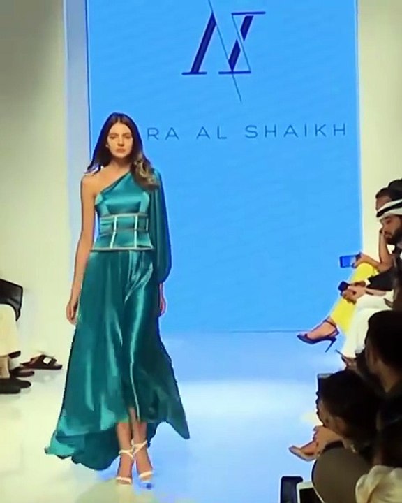 نورة الشيخ تقدّم تصاميم مثالية للمرأة الخليجية في دبي