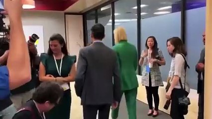 اللون الأخضر اختارته إيفانكا ترامب أيضاً لإطلالتها العملية