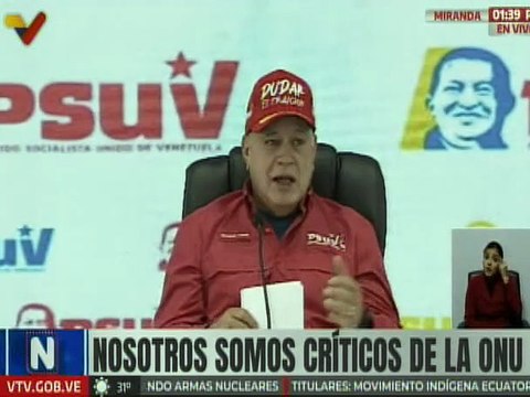 Sec. Gral. PSUV Cabello resaltó la participación del pueblo en el pasado simulacro nacional