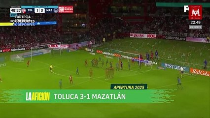 Toluca toma el liderato del Apertura 2025 tras golear a Mazatlán