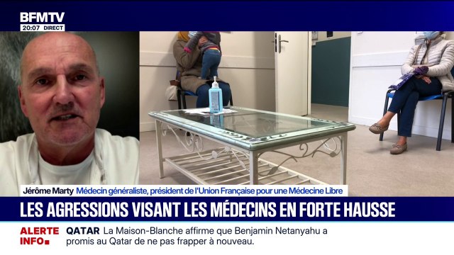 Médecins agressés: Jérôme Marty, président de l'Union Française pour une médecine libre, explique que c'est un phénomène assez fréquent
