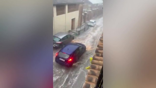 Valencia swamped by torrential rain a year on from deadly flooding
