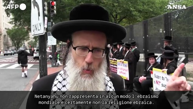 Washington, ebrei ortodossi protestano fuori dalla Casa Bianca: Fermiamo il genocidio