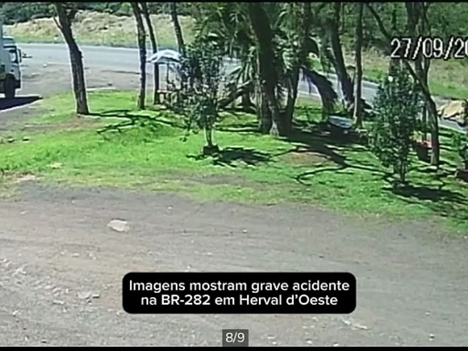 Acidente de moto na BR-282 deixa jovem gravemente ferido