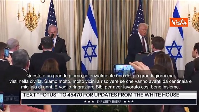Trump con Netanyahu alla Casa Bianca: Accordo si chiama Pace per il Medio Oriente