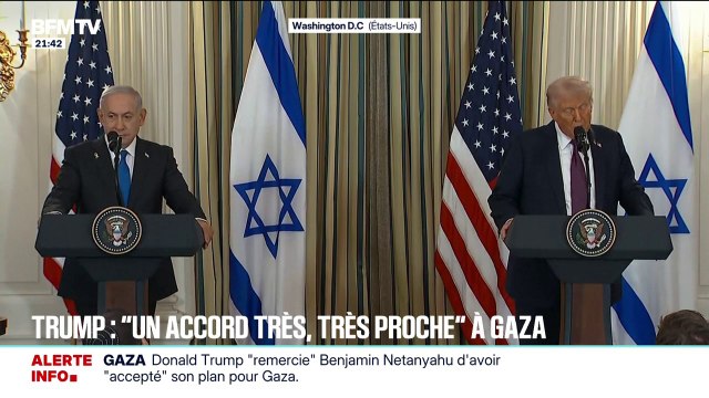 Gaza: Donald Trump évoque un accord très, très proche pour la paix, suite à ses échanges avec Benjamin Netanyahu