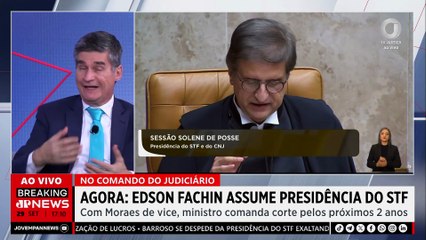 Piperno sobre Fachin na Presidência do STF: “Chega num momento extremamente delicado”