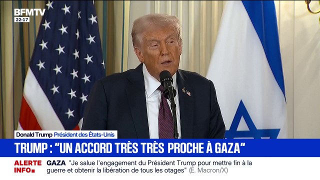 Proche-Orient: Israël a mon soutien pour terminer le travail de destruction de la menace qu'est le Hamas , affirme Donald Trump, aux côtés de Benjamin Netanyahu