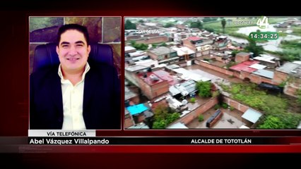 Abel Vázquez Villalpando habla sobre inundaciones en Tototlán.