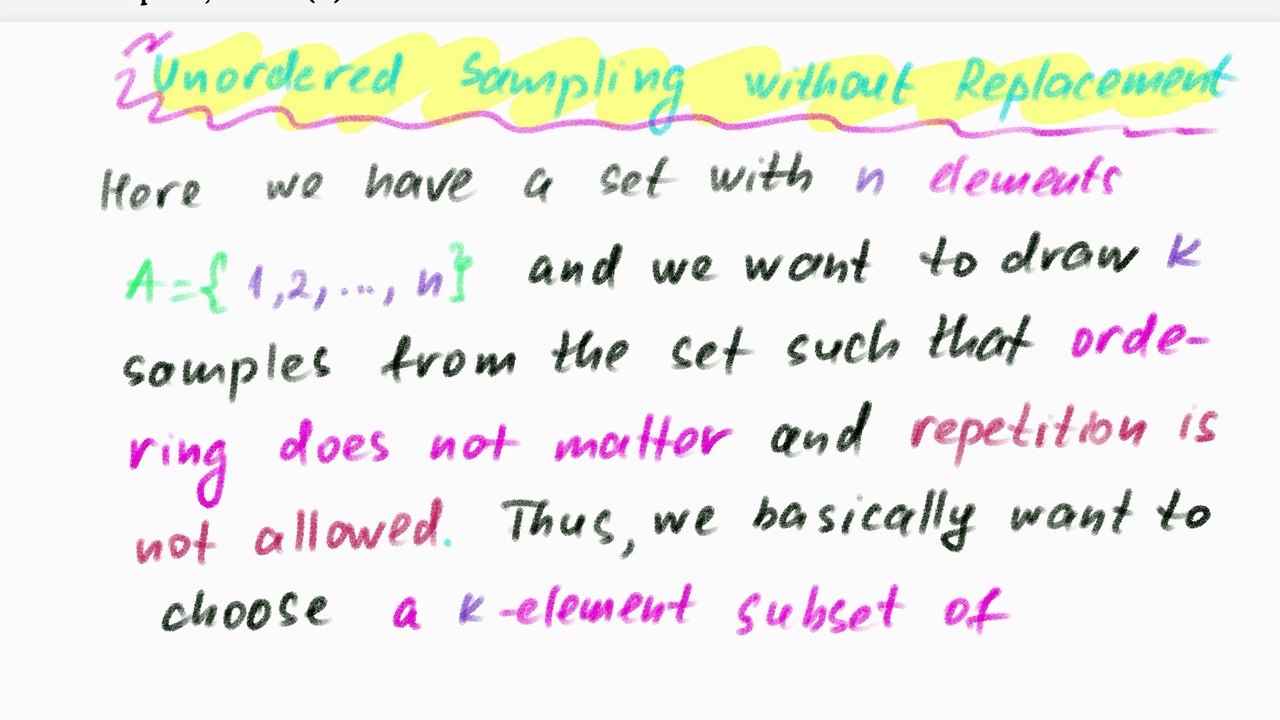 Dan Herbatschek - Unordered Sampling without Replacement