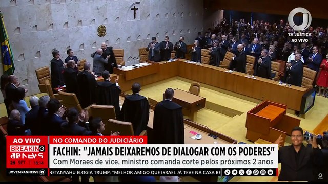 Edson Fachin assume presidência do STF; Alexandre de Moraes é vice