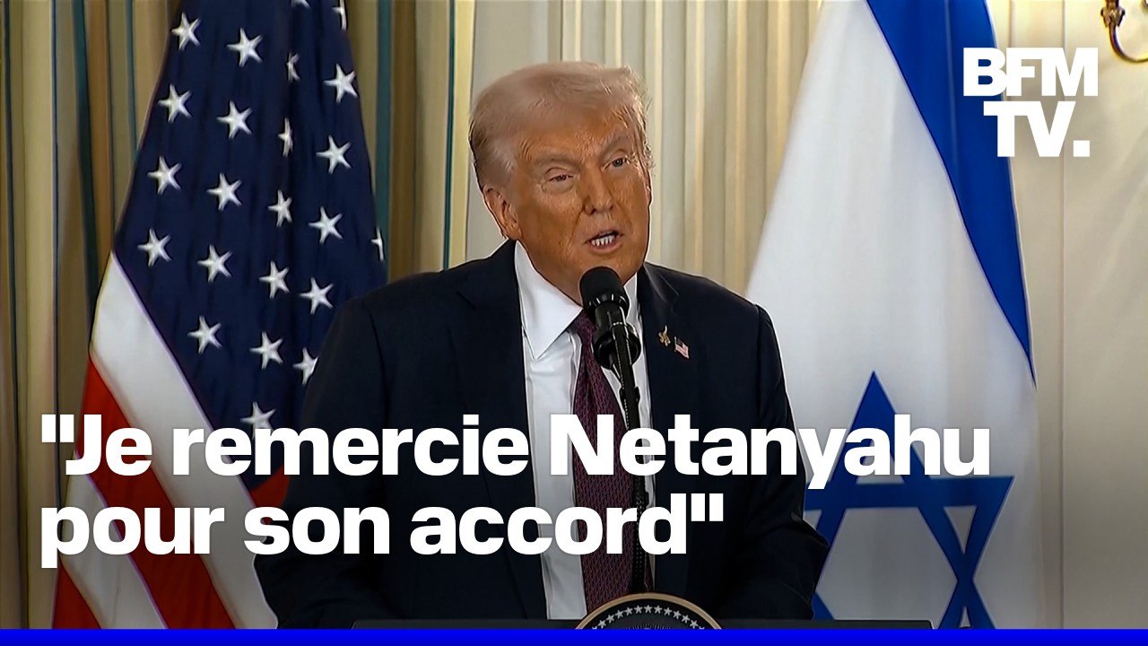 Donald Trump annonce que Netanyahu "a donné son accord" pour le plan de paix dans la bande de Gaza