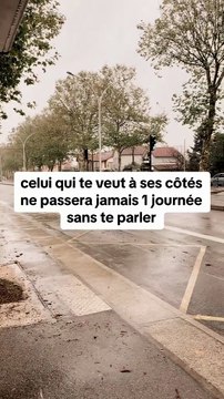 Souviens toi que l'amitié et l'amour doivent être réciproques