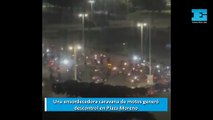 Caravana de motos en Plaza Moreno, ruidos 