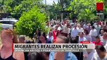 Iglesia católica realiza procesión en Tapachula en apoyo a los migrantes