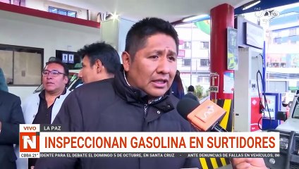 INSPECCIONAN GASOLINA EN SURTIDORES