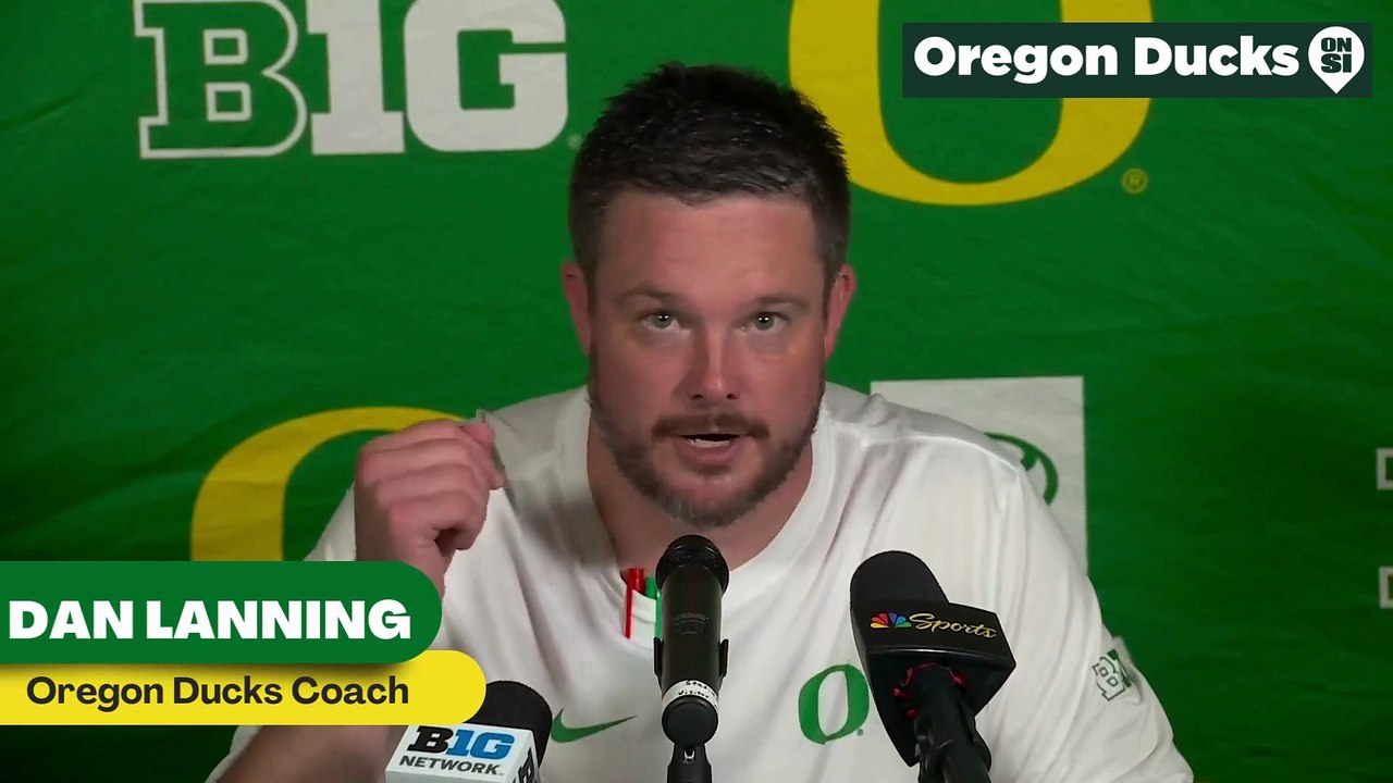 Oregon Ducks Coach Dan Lanning discusses the Ducks composure during their win against Penn State