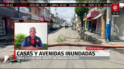 Casas y avenidas continúan inundadas tras fuertes lluvias en Nezahualcóyotl