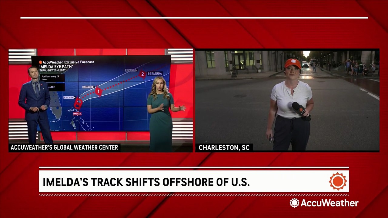 Gorgeous rainbow ends the day over Charleston after potential risks from Imelda