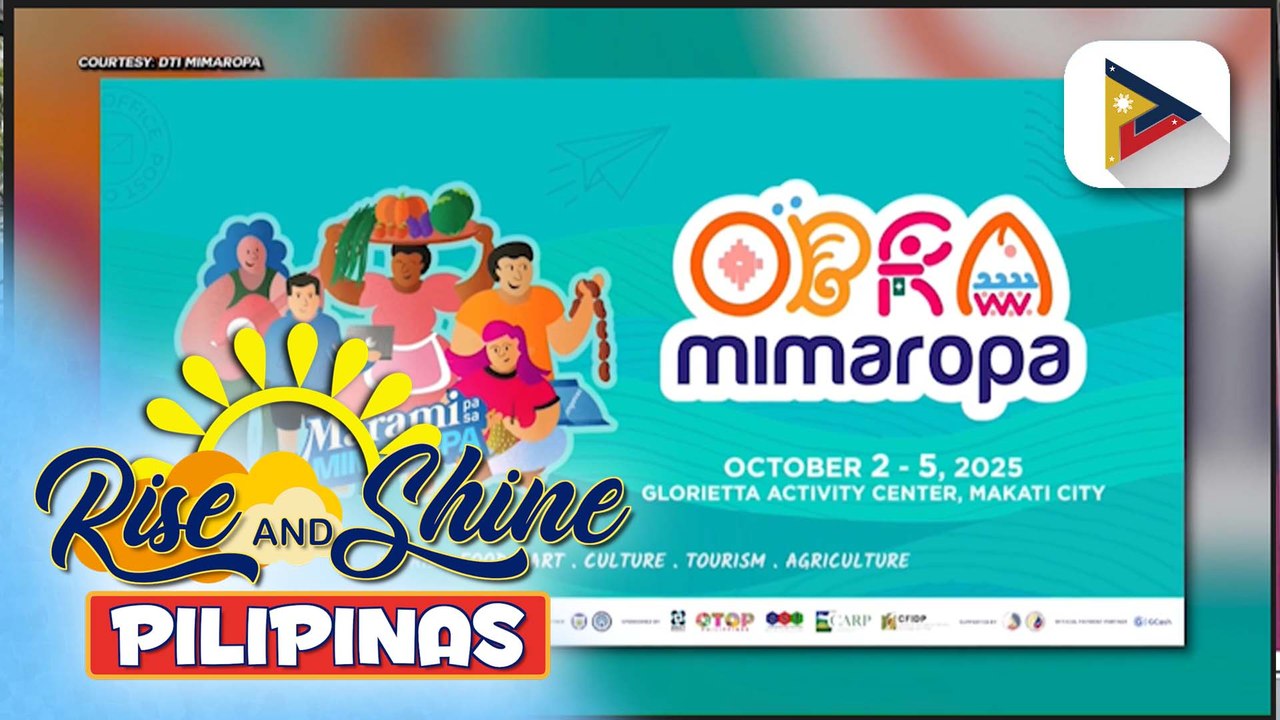 Obra MIMAROPA, idaraos simula October 2 tampok ang mga lokal na produkto ng Region 4-B