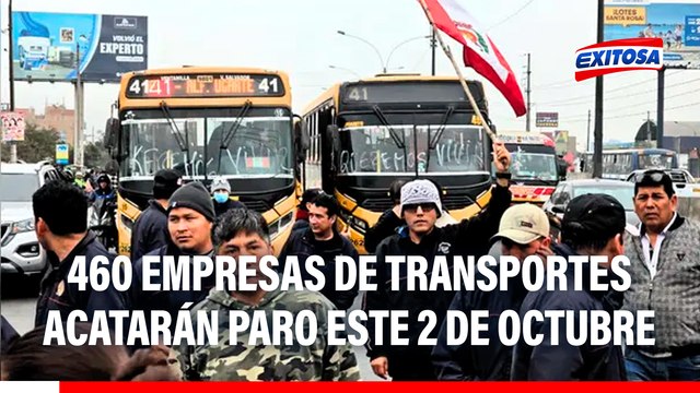 Paro de transportistas: 460 empresas de transportes no laborarán el 2 de octubre, anuncia ANITRA