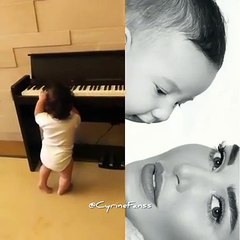 بالفيديو..طفل سيرين عبدالنور يخطو أول خطواته