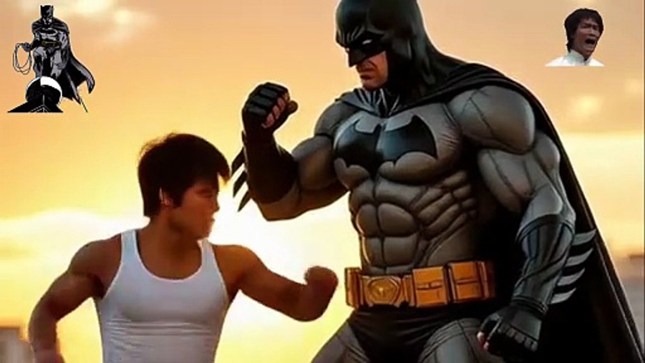 🦇 Batman vs 🥋 Bruce Lee Epic Martial Arts Showdown 💥 Who Wins the Night? ⚔️🔥 #LegendVsDarkKnight